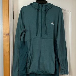 Adidas Green Pullover Hoodie with Logo